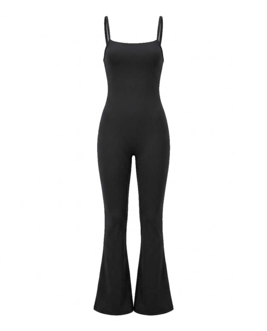 Volsa Flare Jumpsuit in black