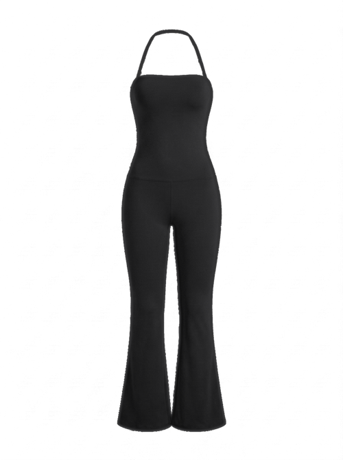 Volsa Flare Jumpsuit Black