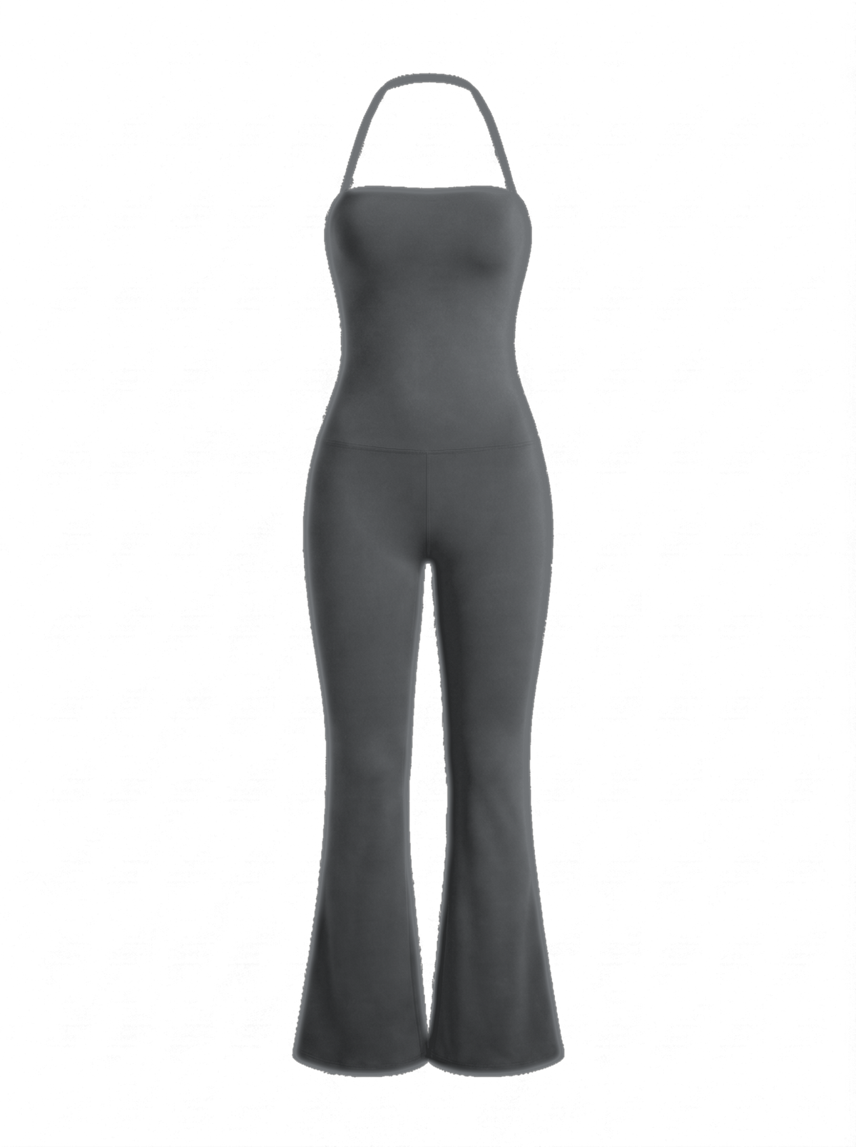 Volsa Flare Jumpsuit Charcoal