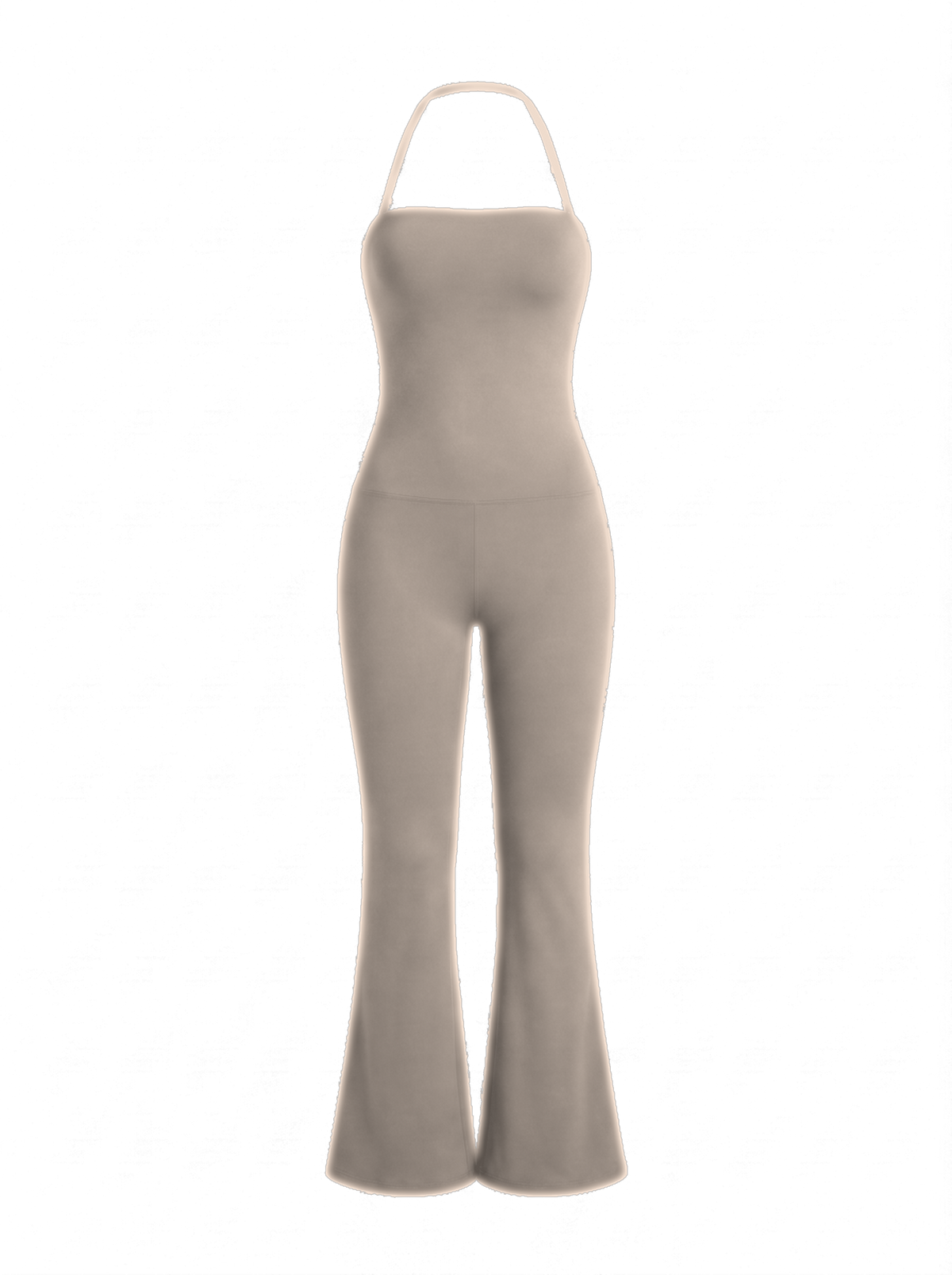 Volsa Flare Jumpsuit Taupe