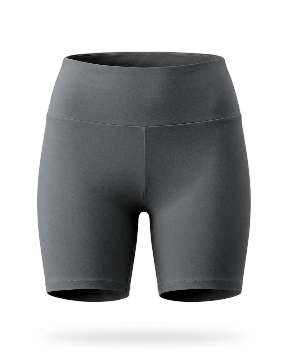 Volsa High Waist Shorts in charcoal