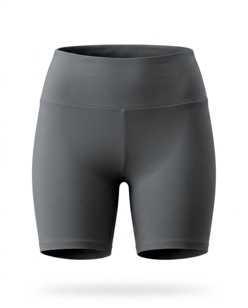 Volsa High Waist Shorts in charcoal