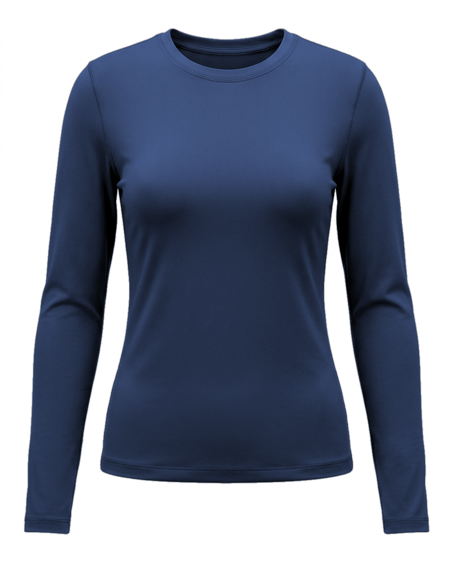 Volsa Long Sleeve Tee in navy