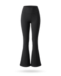 Volsa Ribbed Flare Leggings in black