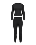 Volsa Long Sleeve Set in black