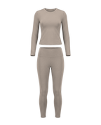Volsa Long Sleeve Set in taupe