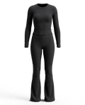 Volsa Ribbed Set in black