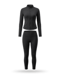 Volsa Zip Jacket Set in black