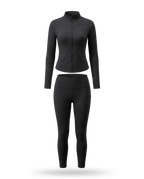 Volsa Zip Jacket Set in black