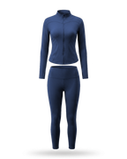 Volsa Zip Jacket Set in navy