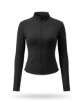 Volsa fitted zip jacket in Black