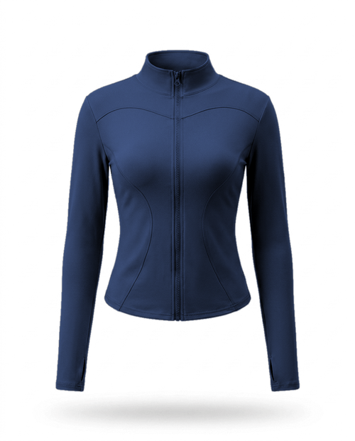 Volsa fitted zip jacket in Navy